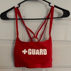 Red Lifeguard 2 piece suit XL